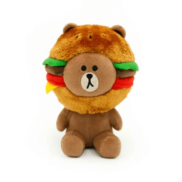 LINE FRIENDS BROWN Plush Burger Time 1